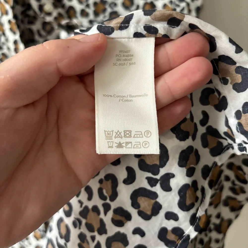 Boden Brown and Black Casual Leopard Print Button Down Shirt - Picture 6 of 6